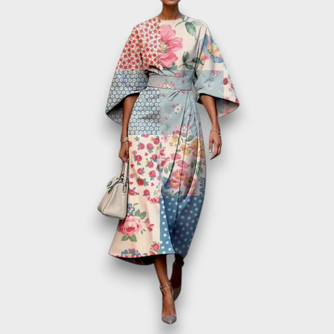 Eden | Vestido Floral Elegante con Corte Clásico para Mujer de Verano Bohemio