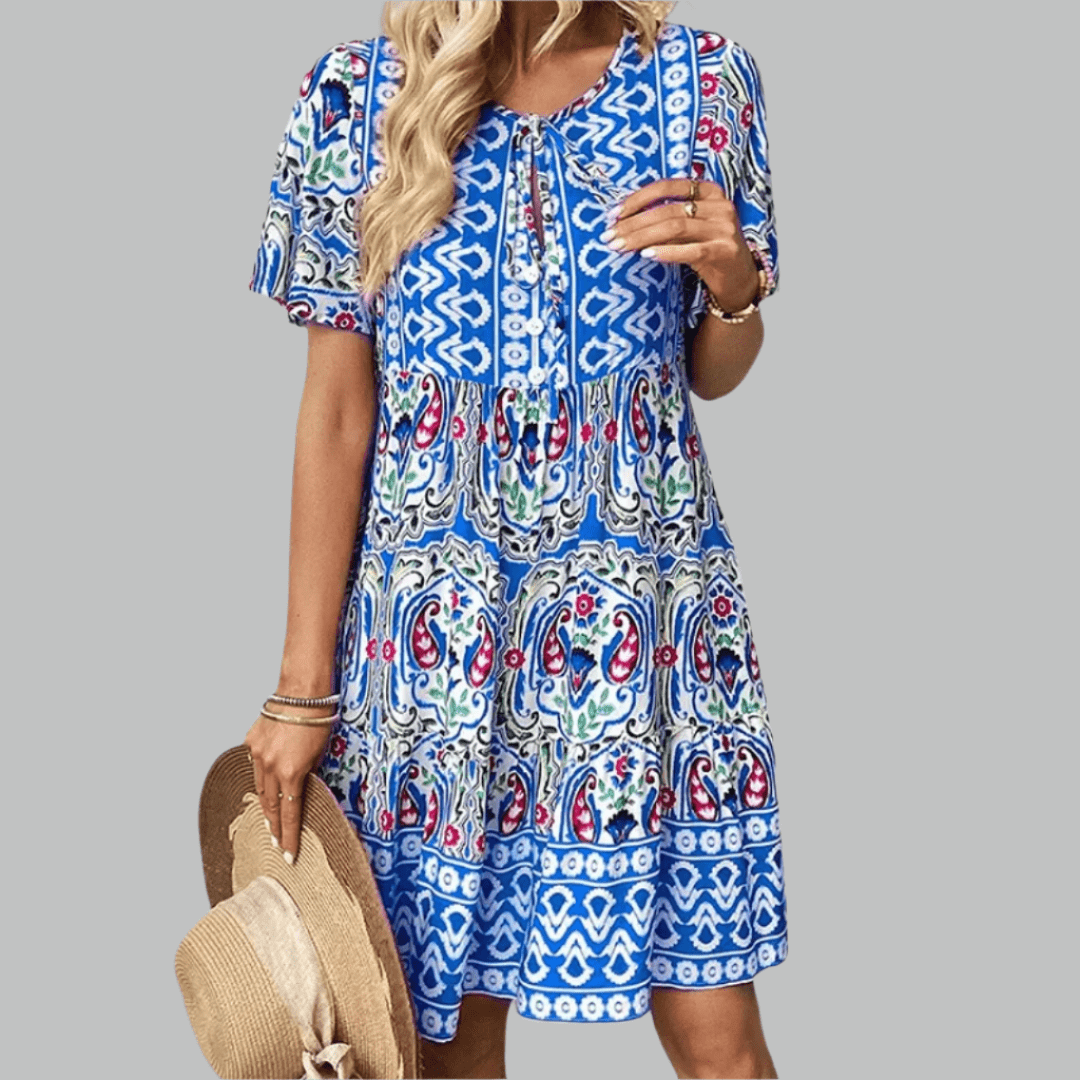Vestido midi elegante para mujer, ligero y sofisticado para fiesta o verano