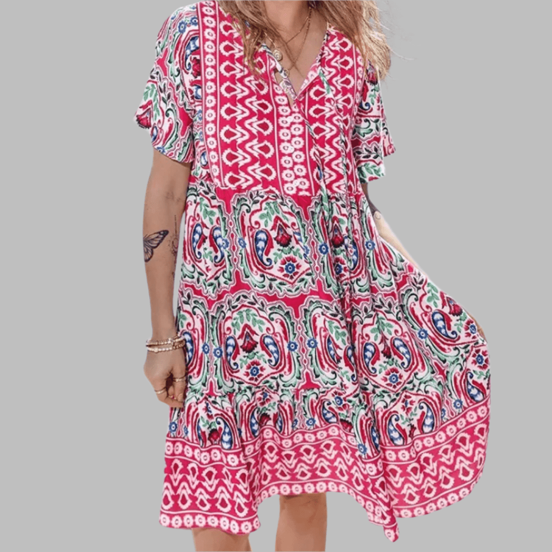 Vestido midi elegante para mujer, ligero y sofisticado para fiesta o verano