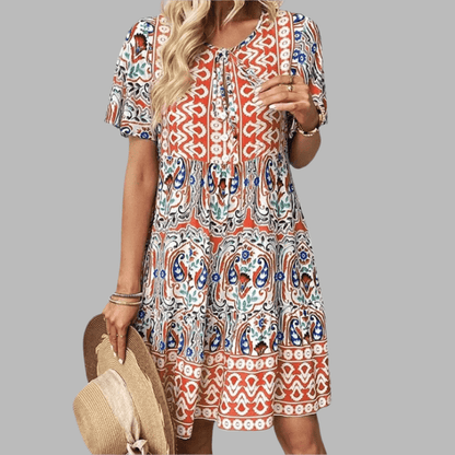 Vestido midi elegante para mujer, ligero y sofisticado para fiesta o verano