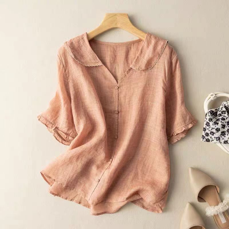 Blusa Vintage Con Detalle de Botones Para Mujer - Sofisticada
