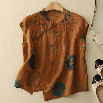 Top elegante sin mangas con estilo vintage - sofisticado y femenino