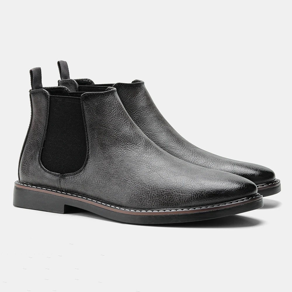 Thijs | Botas Chelsea de Cuero Sintético Retro para Hombre de Ciudad