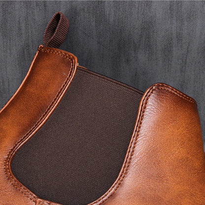 Thijs | Botas Chelsea de Cuero Sintético Retro para Hombre de Ciudad