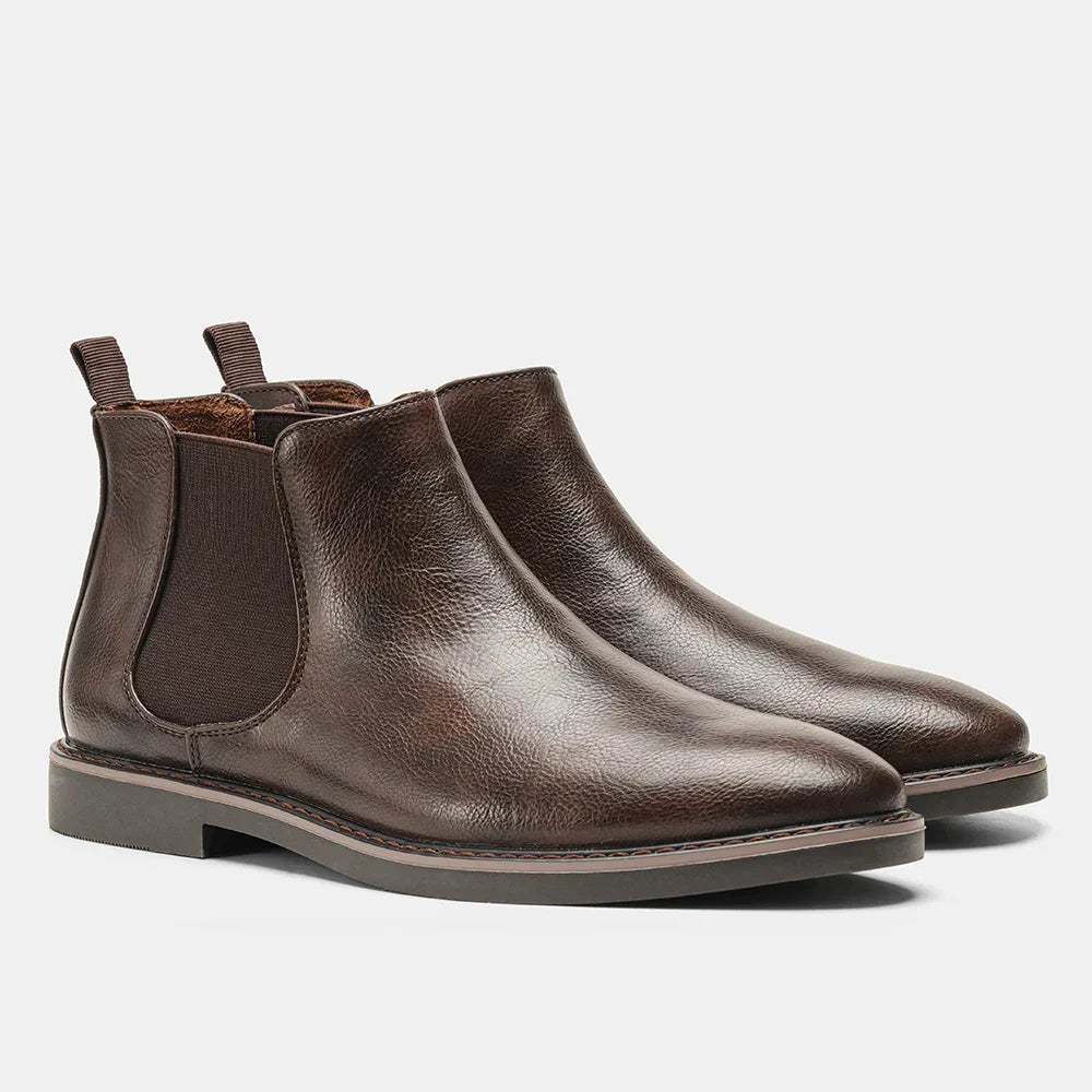Thijs | Botas Chelsea de Cuero Sintético Retro para Hombre de Ciudad