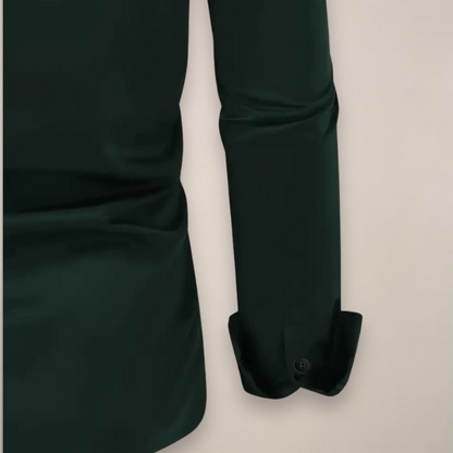 Camisa de primavera ajustada para hombre con corte entallado, tejido cómodo y estilo elegante