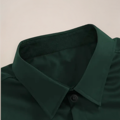 Camisa de primavera ajustada para hombre con corte entallado, tejido cómodo y estilo elegante