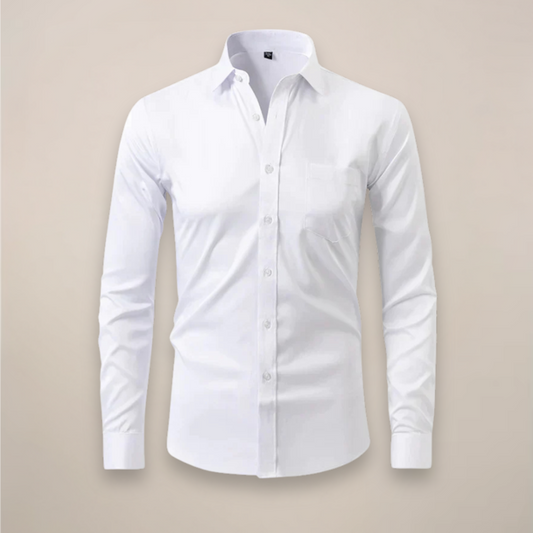Camisa de primavera para hombre con corte entallado, diseño elegante y cómodo para uso diario