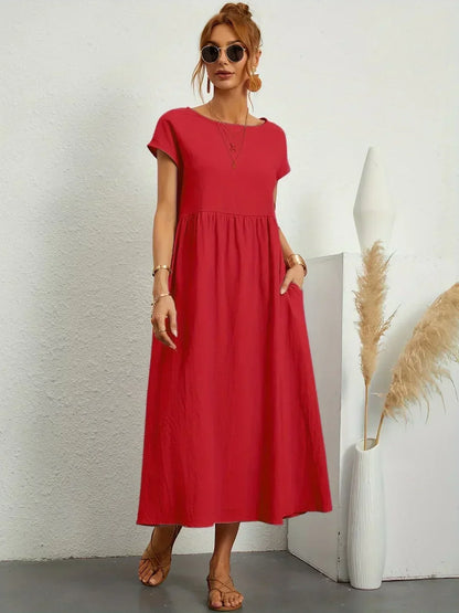 Gabrielle | Vestido Midi Fluido con Elegancia Atemporal para Mujer