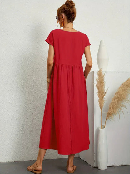 Vestido Midi Fluido de Elegancia Atemporal | Estilo Clásico