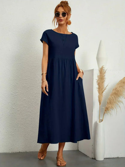 Vestido Midi Fluido de Elegancia Atemporal | Estilo Clásico
