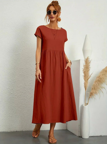 Vestido Midi Fluido de Elegancia Atemporal | Estilo Clásico