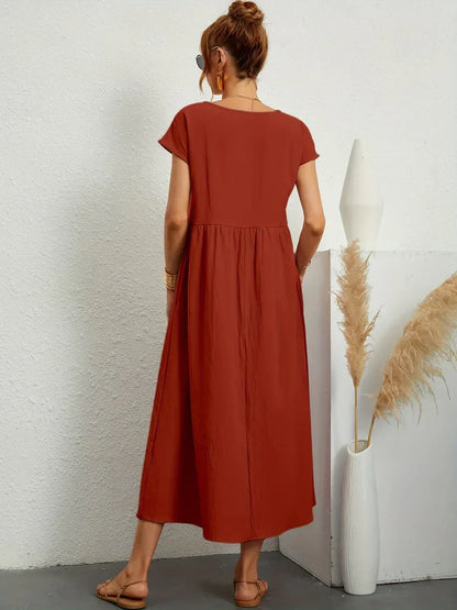 Vestido Midi Fluido de Elegancia Atemporal | Estilo Clásico
