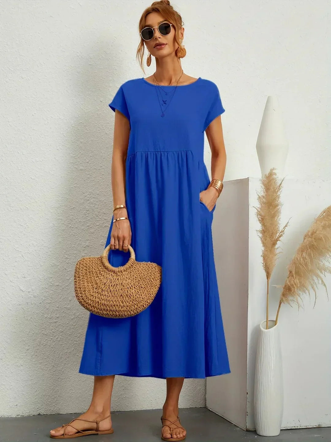 Vestido Midi Fluido de Elegancia Atemporal | Estilo Clásico