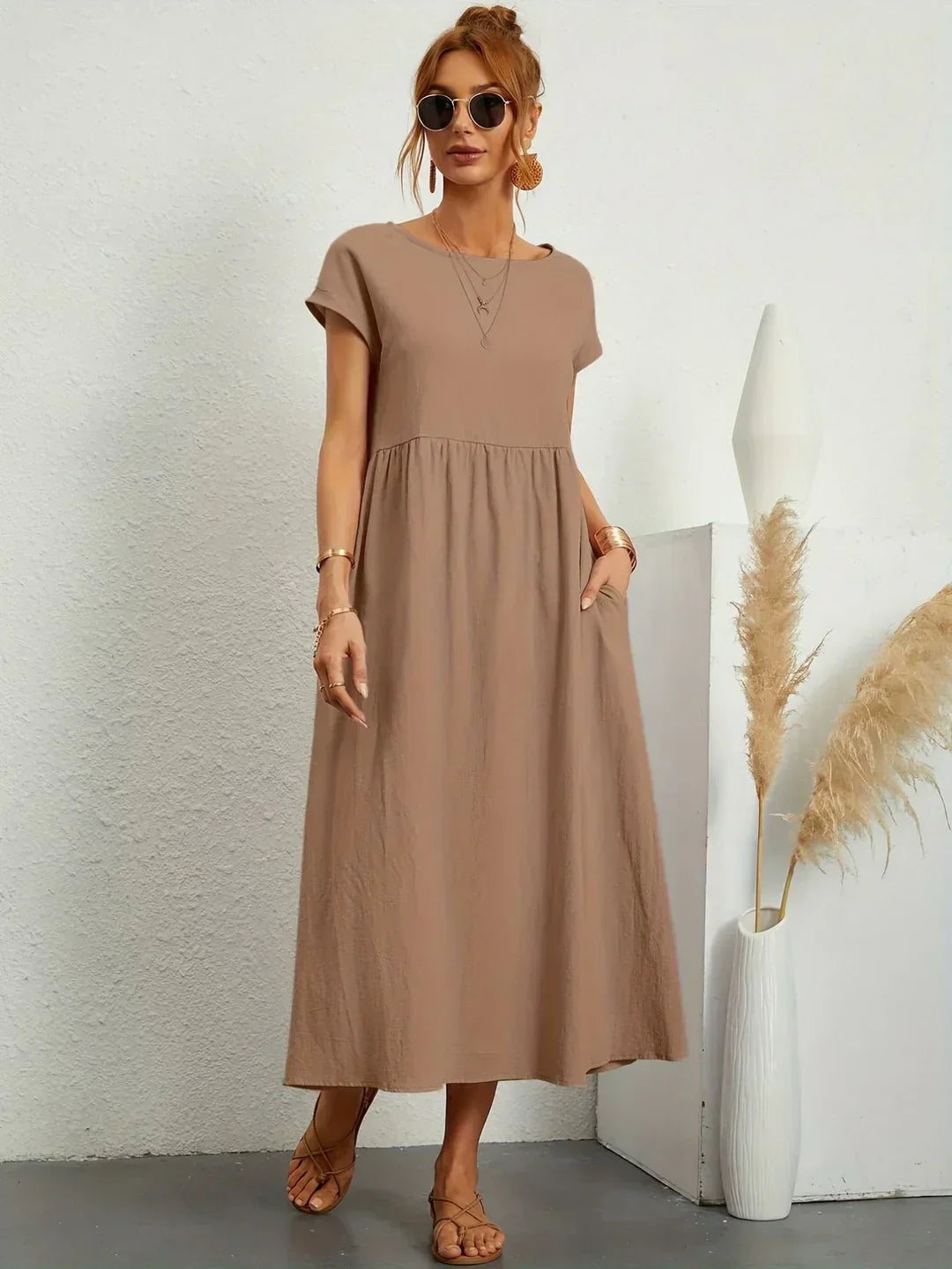 Vestido Midi Fluido de Elegancia Atemporal | Estilo Clásico