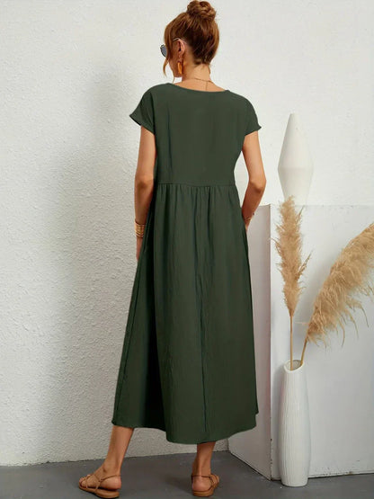 Vestido Midi Fluido de Elegancia Atemporal | Estilo Clásico