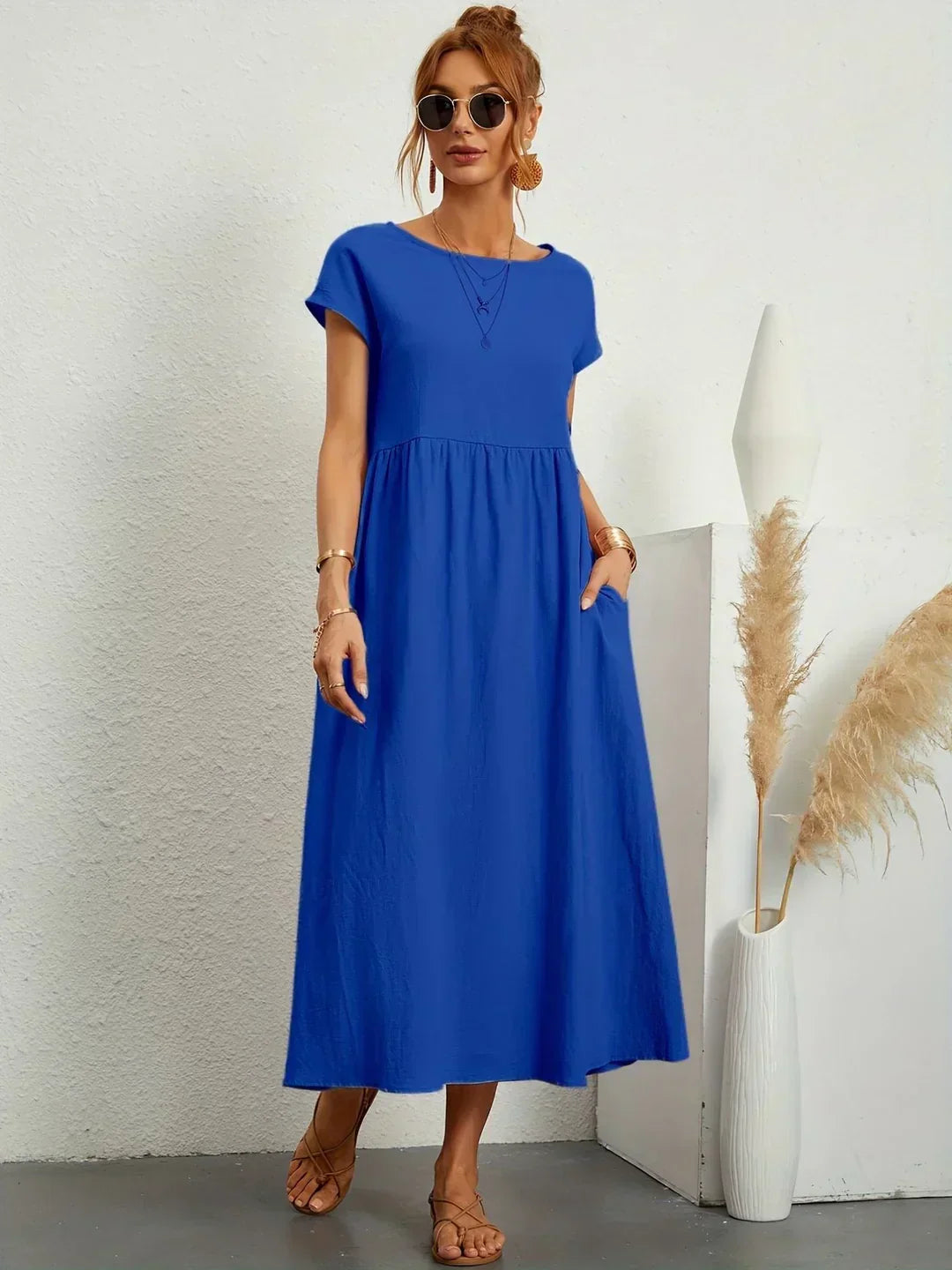 Vestido Midi Fluido de Elegancia Atemporal | Estilo Clásico