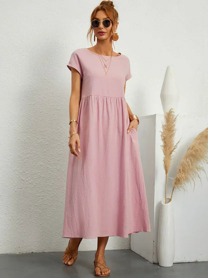 Vestido Midi Fluido de Elegancia Atemporal | Estilo Clásico