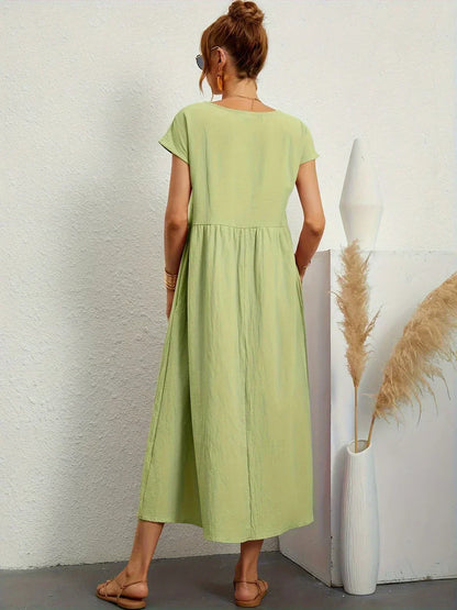 Vestido Midi Fluido de Elegancia Atemporal | Estilo Clásico