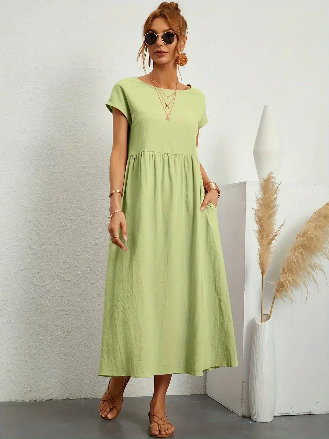 Vestido Midi Fluido de Elegancia Atemporal | Estilo Clásico