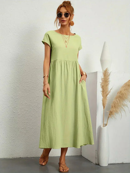 Vestido Midi Fluido de Elegancia Atemporal | Estilo Clásico