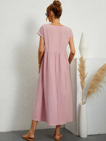 Vestido Midi Fluido de Elegancia Atemporal | Estilo Clásico