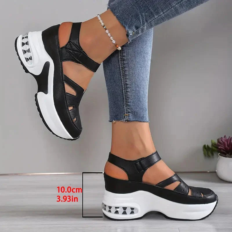Sandalia Ortopédica con Estampado Botánico | Diseño Cómodo y Elegante