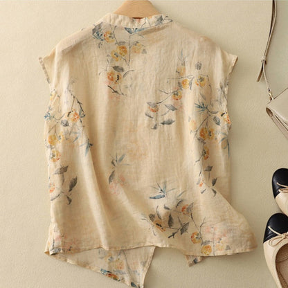 Top elegante sin mangas con estilo vintage - sofisticado y femenino