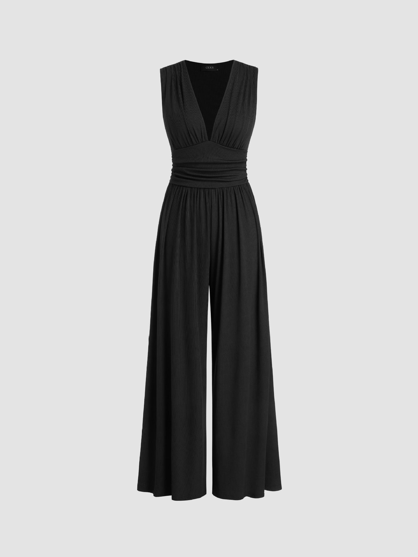 Enterizo de pierna ancha sin mangas para mujer - elegante y sofisticado