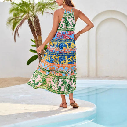 Vestido boho de tendencia para mujer, diseño fluido y femenino con estilo moderno