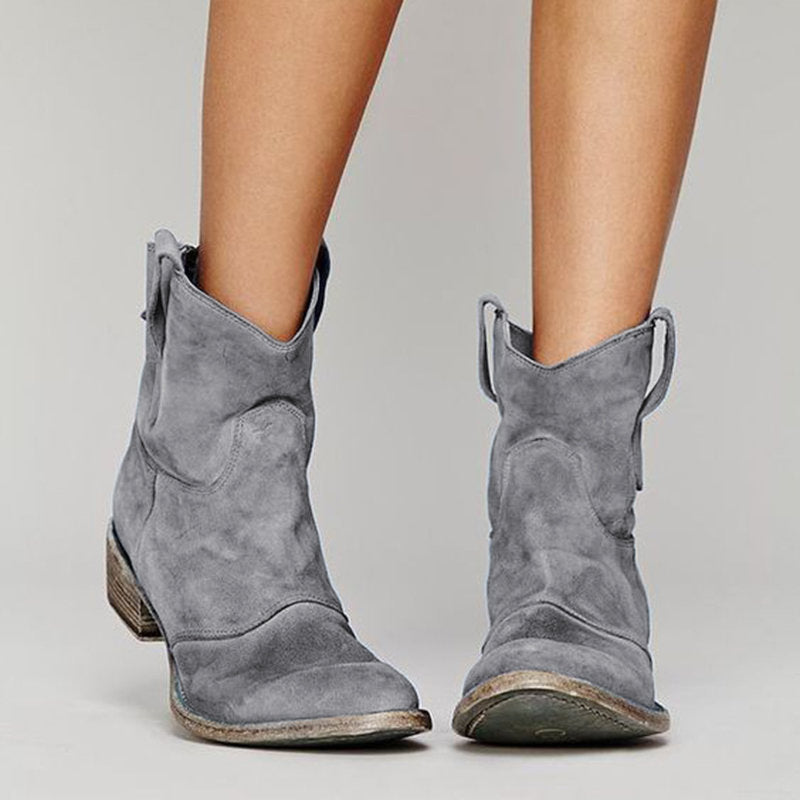 Botines de ante para mujer, elegantes y cómodos