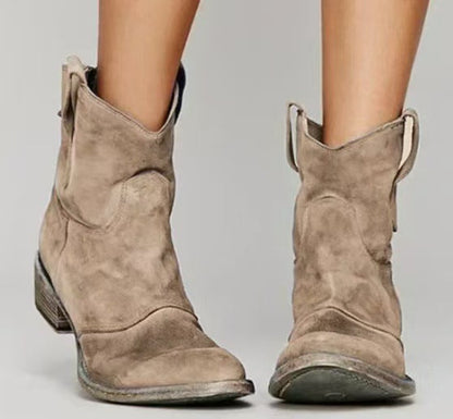 Botines de ante para mujer, elegantes y cómodos