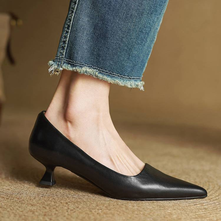 Zapatos Elegantes Mujer – Tacón Clásico y Piel Transpirable