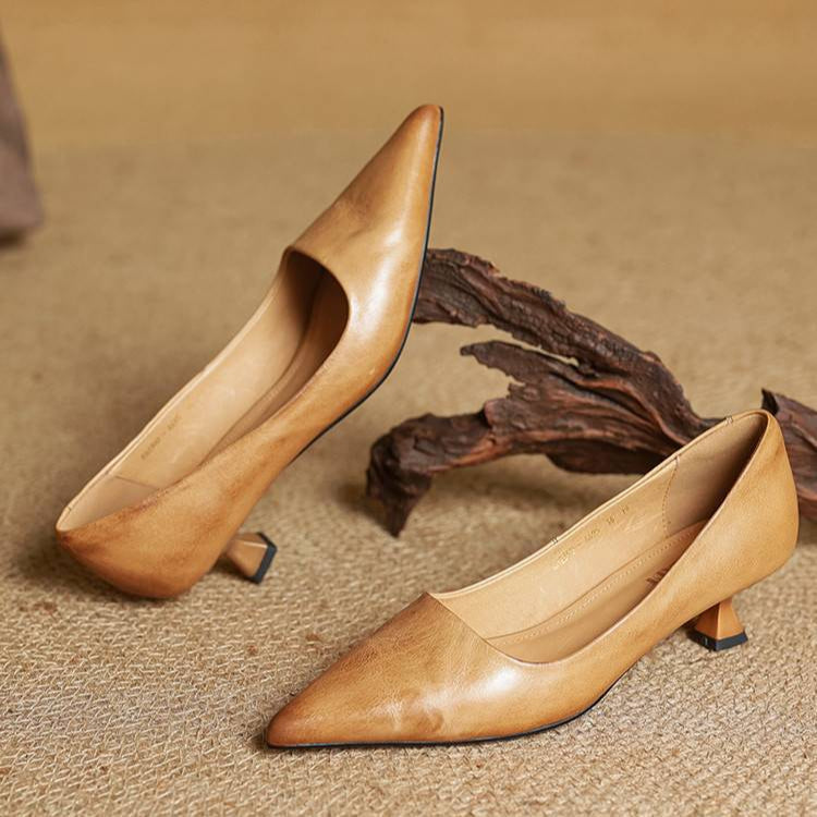 Zapatos Elegantes Mujer – Tacón Clásico y Piel Transpirable