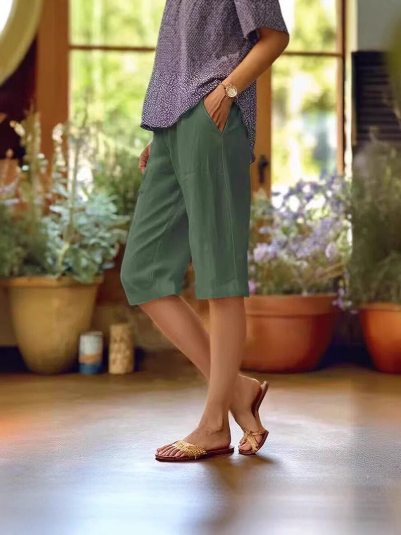 Pantalones Cortos Veraniegos Ligeros Para Mujer - Frescos Y Comodos