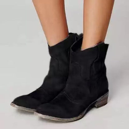 Botines de ante para mujer, elegantes y cómodos