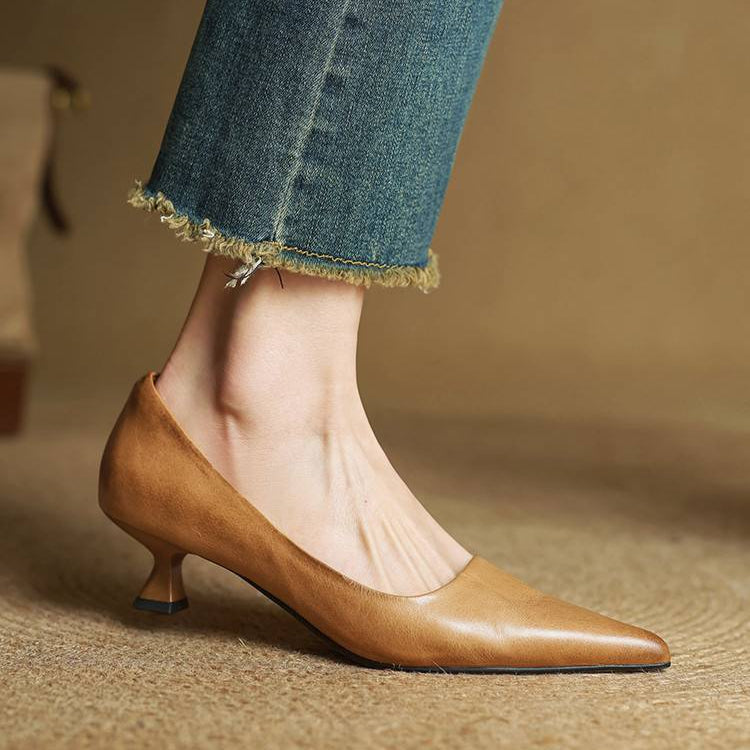 Zapatos Elegantes Mujer – Tacón Clásico y Piel Transpirable