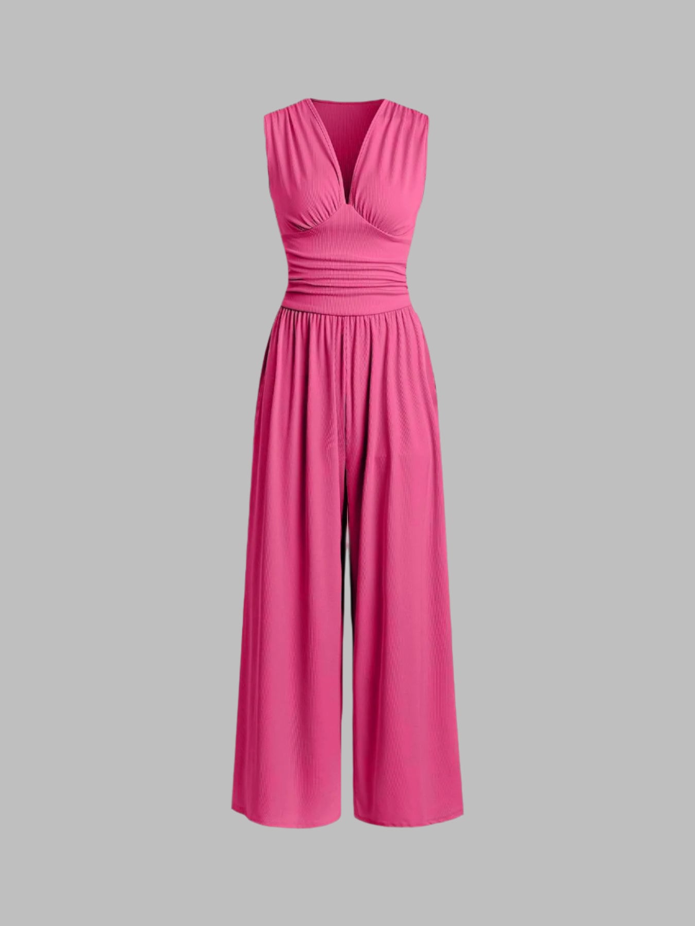 Enterizo de pierna ancha sin mangas para mujer - elegante y sofisticado