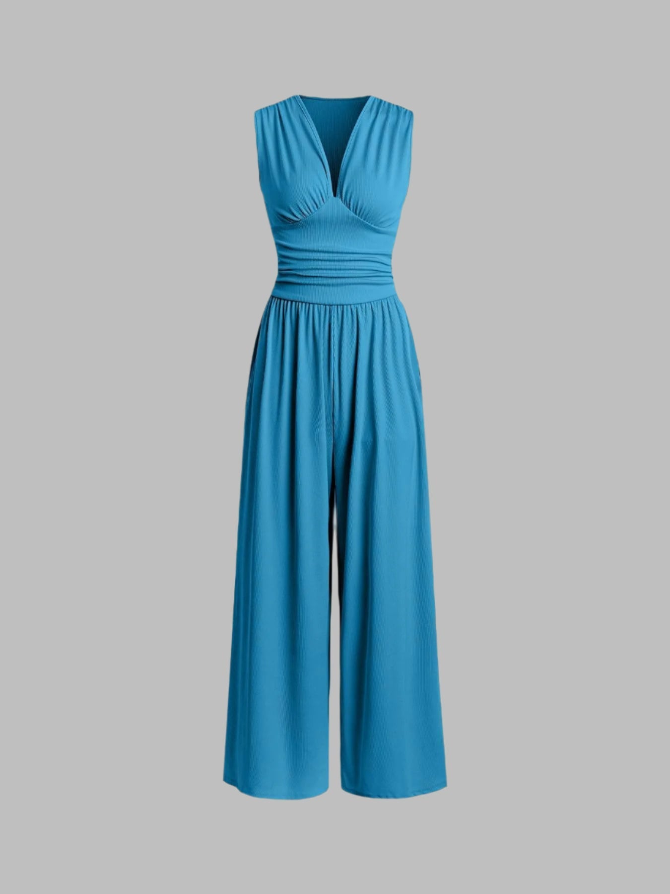 Enterizo de pierna ancha sin mangas para mujer - elegante y sofisticado