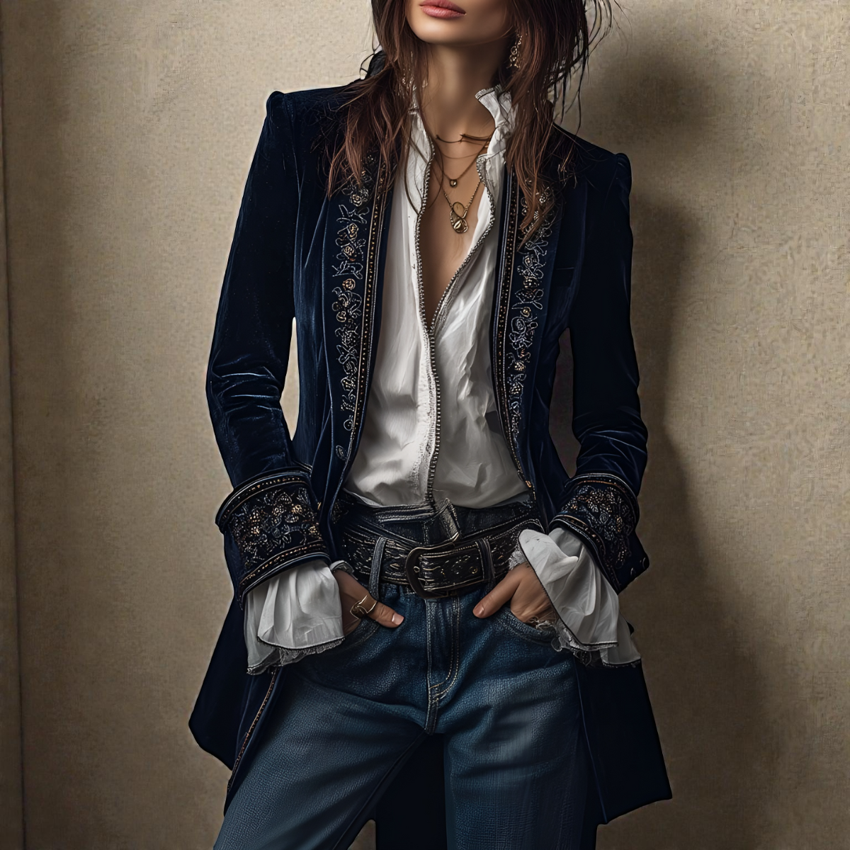 Nuria | Chaqueta de Terciopelo Elegante para Mujer