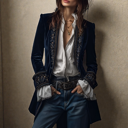 Nuria | Chaqueta de Terciopelo Elegante para Mujer