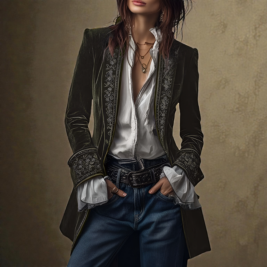 Nuria | Chaqueta de Terciopelo Elegante para Mujer