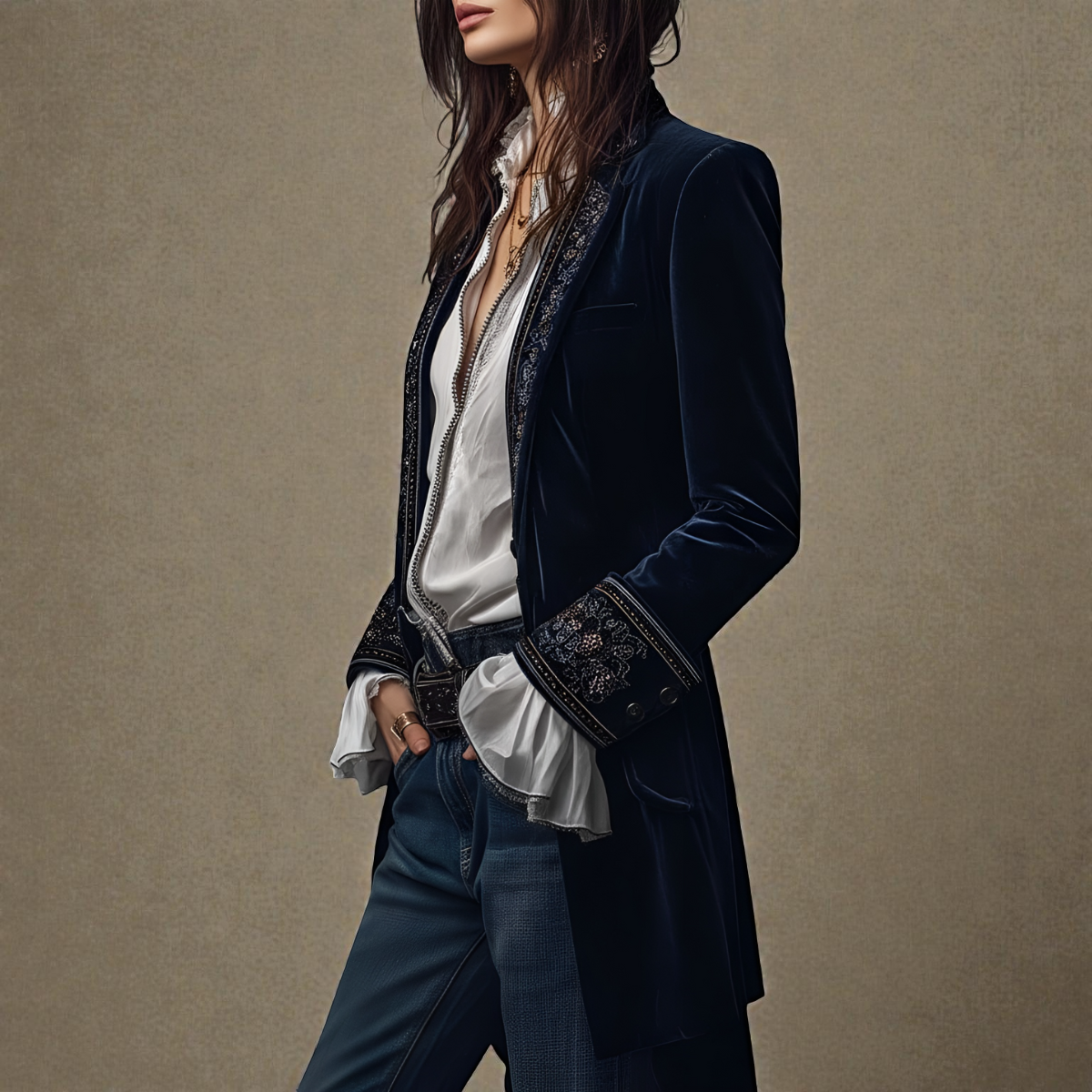 Nuria | Chaqueta de Terciopelo Elegante para Mujer