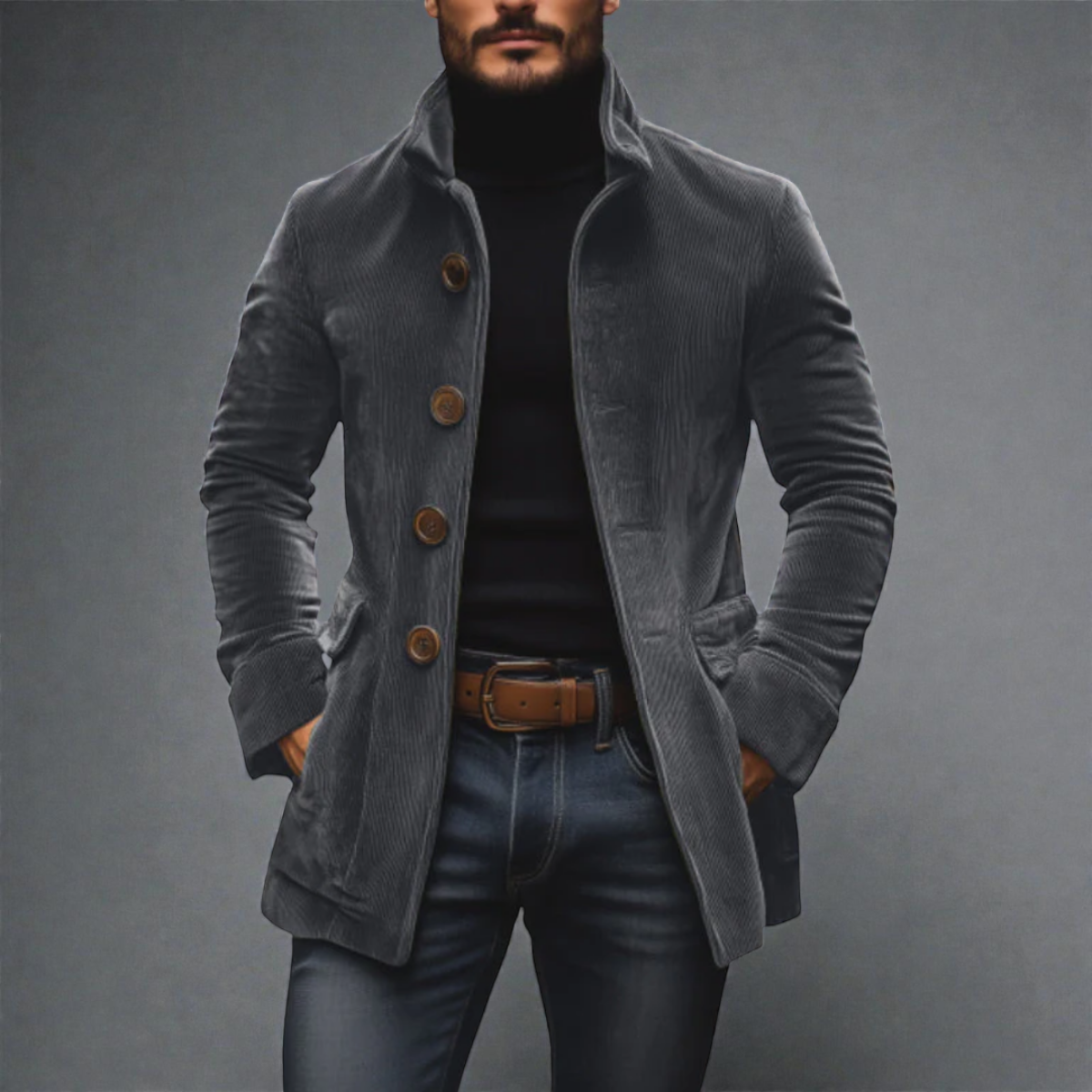Davide | Chaleco de Terciopelo de punto Canalé para Hombre