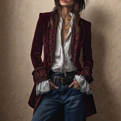 Nuria | Chaqueta de Terciopelo Elegante para Mujer