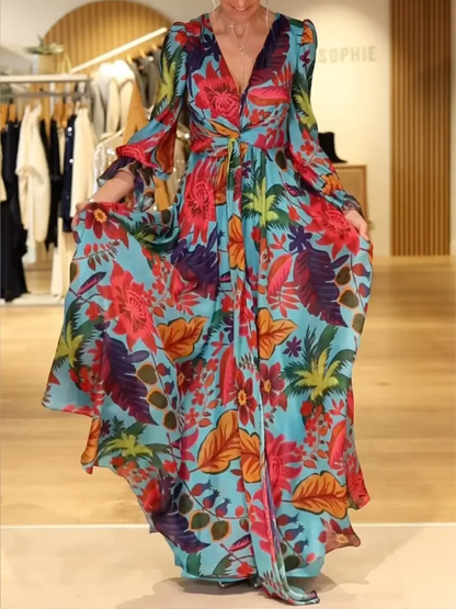 Vestido elegante con escote en V para mujer, ligero y chic para fiesta o verano
