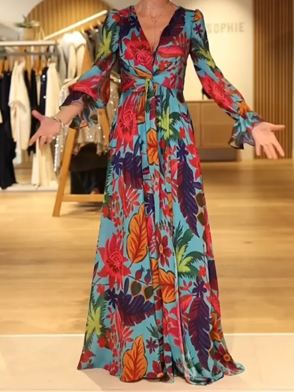 Vestido elegante con escote en V para mujer, ligero y chic para fiesta o verano