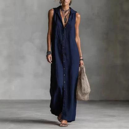 Vestido Midi Elegancamiseta y Casual con Escote en V | Estilo Verano