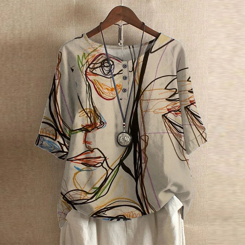 Blusa retro con diseño vintage - femenina y con estilo único