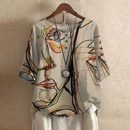 Blusa retro con diseño vintage - femenina y con estilo único